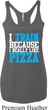 Ladies Tanktop I Train For Pizza Tri Blend Racerback Tank Top