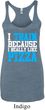 Ladies Tanktop I Train For Pizza Tri Blend Racerback Tank Top