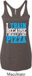 Ladies Tanktop I Train For Pizza Tri Blend Racerback Tank Top