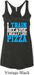 Ladies Tanktop I Train For Pizza Tri Blend Racerback Tank Top