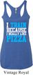 Ladies Tanktop I Train For Pizza Tri Blend Racerback Tank Top