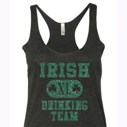 Ladies Tanktop Irish Drinking Team Tri Blend Racerback Tank Top Ladies Tanktop Irish Drinking Team Tri Blend Racerback Tank Top