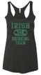 Ladies Tanktop Irish Drinking Team Tri Blend Racerback Tank Top