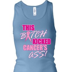 Ladies Tanktop Kicked Cancers Ass Longer Length Racerback Tank Top