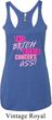 Ladies Tanktop Kicked Cancers Ass Tri Blend Racerback Tank Top