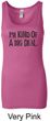 Ladies Tanktop Kind of a Big Deal Black Print Longer Length Tank Top