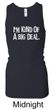 Ladies Tanktop Kind of a Big Deal White Print Longer Length Racerback