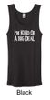 Ladies Tanktop Kind of a Big Deal White Print Organic Black Tank Top