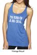 Ladies Tanktop Kind of a Big Deal White Print Tri Blend Racerback Tank