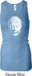 Ladies Tanktop Little Buddah Head Longer Length Racerback Tank