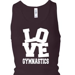 Ladies Tanktop Love Gymnastics Longer Length Racerback Tank Top Ladies Tanktop Love Gymnastics Longer Length Racerback Tank Top