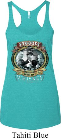 Ladies Tanktop Moonshine Whiskey Tri Blend Racerback Tank Top