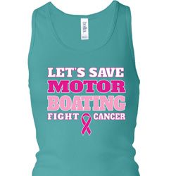 Ladies Tanktop Motor Boating Longer Length Racerback Tank Top