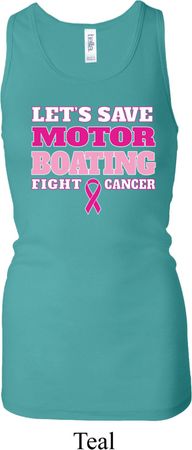 Ladies Tanktop Motor Boating Longer Length Racerback Tank Top
