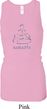 Ladies Tanktop Namaste Lotus Pose Longer Length Racerback Tank Top