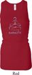 Ladies Tanktop Namaste Lotus Pose Longer Length Racerback Tank Top