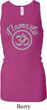 Ladies Tanktop Namaste Om Longer Length Racerback Tank Top