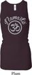 Ladies Tanktop Namaste Om Longer Length Racerback Tank Top
