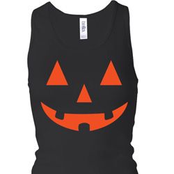 Ladies Tanktop Orange Jack O Lantern Longer Length Racerback Tank Top Ladies Tanktop Orange Jack O Lantern Longer Length Racerback Tank Top