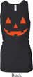 Ladies Tanktop Orange Jack O Lantern Longer Length Racerback Tank Top