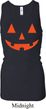 Ladies Tanktop Orange Jack O Lantern Longer Length Racerback Tank Top
