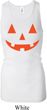Ladies Tanktop Orange Jack O Lantern Longer Length Racerback Tank Top