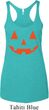 Ladies Tanktop Orange Jack O Lantern Tri Blend Racerback Tank Top
