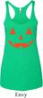 Ladies Tanktop Orange Jack O Lantern Tri Blend Racerback Tank Top