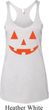 Ladies Tanktop Orange Jack O Lantern Tri Blend Racerback Tank Top