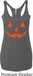 Ladies Tanktop Orange Jack O Lantern Tri Blend Racerback Tank Top