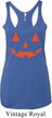 Ladies Tanktop Orange Jack O Lantern Tri Blend Racerback Tank Top