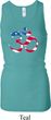Ladies Tanktop Patriotic Om Longer Length Racerback Tank