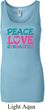 Ladies Tanktop Peace Love Gymnastics Longer Length Tank Top