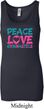 Ladies Tanktop Peace Love Gymnastics Longer Length Tank Top
