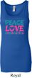 Ladies Tanktop Peace Love Gymnastics Longer Length Tank Top