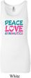 Ladies Tanktop Peace Love Gymnastics Longer Length Tank Top
