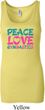 Ladies Tanktop Peace Love Gymnastics Longer Length Tank Top