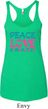 Ladies Tanktop Peace Love Gymnastics Tri Blend Racerback Tank Top