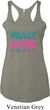 Ladies Tanktop Peace Love Gymnastics Tri Blend Racerback Tank Top