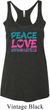 Ladies Tanktop Peace Love Gymnastics Tri Blend Racerback Tank Top