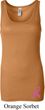 Ladies Tanktop Pink Ribbon Bottom Print Longer Length Tank Top