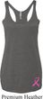 Ladies Tanktop Pink Ribbon Bottom Print Tri Blend Racerback Tank Top