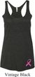Ladies Tanktop Pink Ribbon Bottom Print Tri Blend Racerback Tank Top