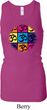 Ladies Tanktop Pop Art Om Longer Length Racerback Tank