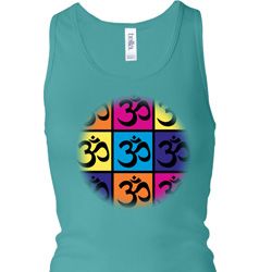 Ladies Tanktop Pop Art Om Longer Length Racerback Tank