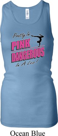 Ladies Tanktop Pretty in Pink Longer Length Racerback Tank Top