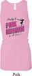 Ladies Tanktop Pretty in Pink Longer Length Racerback Tank Top