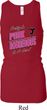 Ladies Tanktop Pretty in Pink Longer Length Racerback Tank Top