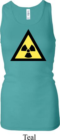 Ladies Tanktop Radioactive Triangle Longer Length Racerback Top