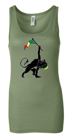 Ladies Tanktop Rasta Triangle Longer Length Tank Top